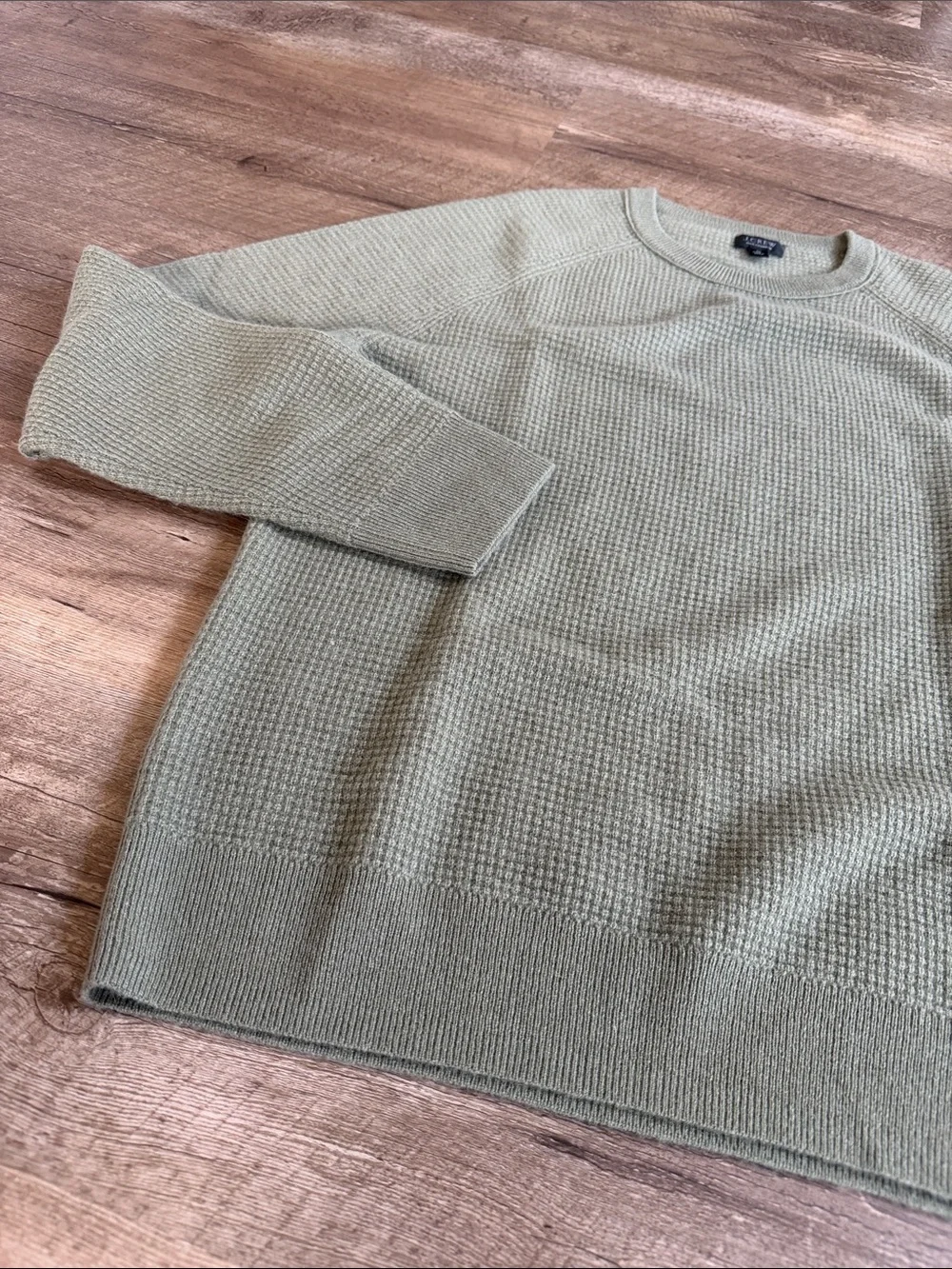 J Crew Men's Cashmere Waffle-Knit Crewneck